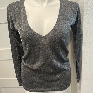 Elegant Sparkling V-Neck Sweater